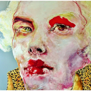 Sabine DANZE, Monsieur de Paris, Huile sur toile, 150 X150 cm