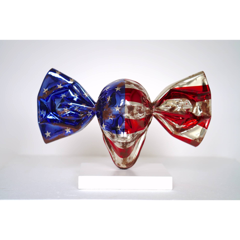 ASPENCROW, US Candy Rusty, Résine Chromé, 40 X 67 X 30 Cm