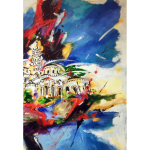 CADENE, St Sernin, Sur Toulouse Huile Et Acrylique Sur Toile, 100×100 Cm