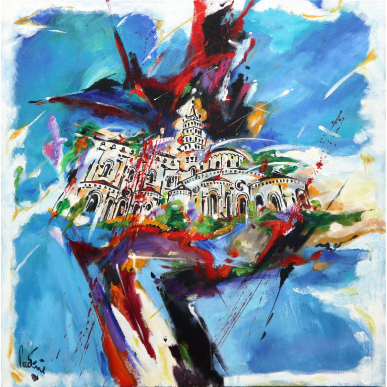 CADENE, St Sernin, Sur Toulouse Huile Et Acrylique Sur Toile, 100×100 Cm