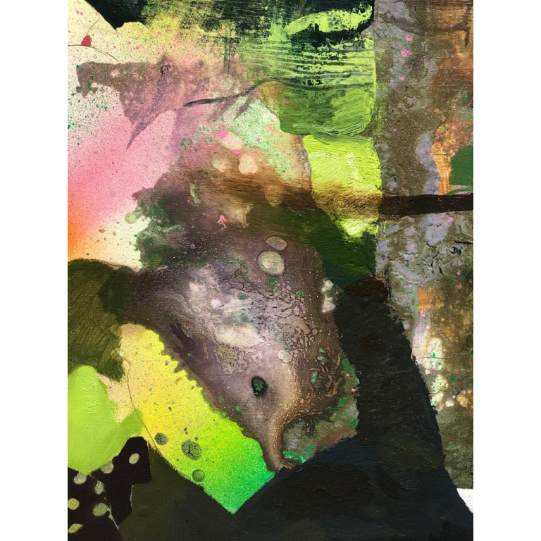 Jose Luis CENA, Abstract Pattern II, Peinture à l’huile, 80 X 80 X 3 cm