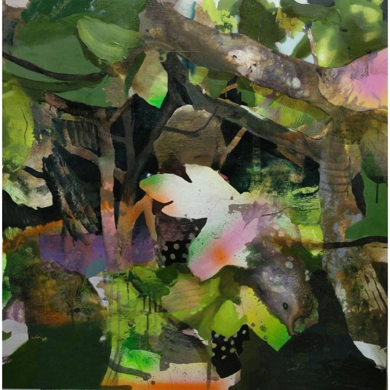 Jose Luis CENA, Abstract Pattern II, Peinture à l’huile, 80 X 80 X 3 cm
