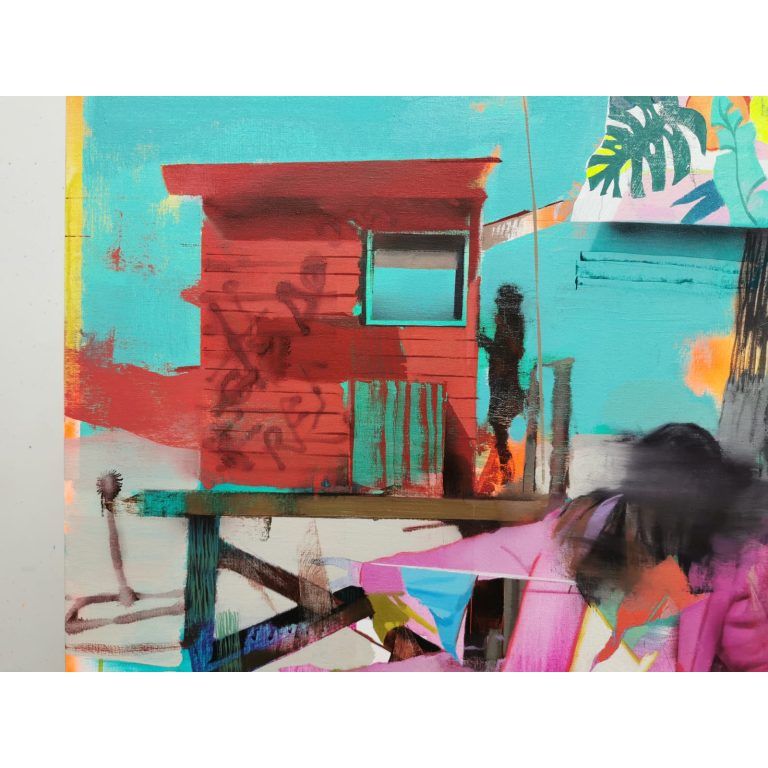 CENA, No Flag , Peinture à L’huile, 120 X 120 X 3