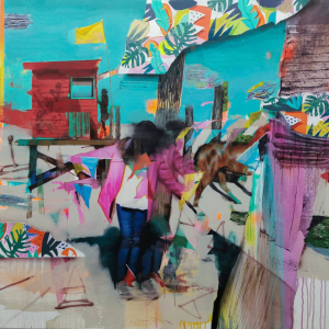 CENA, No Flag , Peinture à L'huile, 120 X 120 X 3