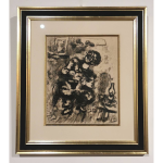 CHAGALL Marc, Le Cordonnier, Vers 1927 1930, Eau Forte Signée, Illustrant Les Fables De La Fontaine, 29,5 X 24 Cm