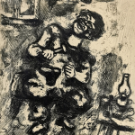 CHAGALL Marc, Le Cordonnier, Vers 1927 1930, Eau Forte Signée, Illustrant Les Fables De La Fontaine, 29,5 X 24 Cm (dimensions À Vue)