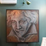 CHAT NOIR Beethoven MusicWall Gravure D’art Musicale Pièce Unique 150 X 150 Cm 4