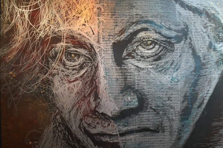 CHAT NOIR Beethoven MusicWall Gravure D’art Musicale Pièce Unique 150 X 150 Cm 5