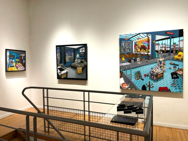 ALIONE, Installation, La Chambre De Van Gogh Revisitée Huile, Bombe Aérosol Et Acrylique Sur Toile 60 X 60 Cm (3)