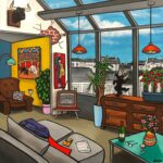 ALIONE, Détails, Paris pampelune, Huile, bombe aérosol et acrylique sur toile, 66 x 66 cm