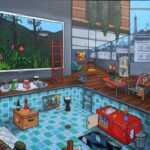 ALIONE, Détails, Un atelier de rêve, Huile, Bombe, aérosol et acrylique sur toile, 146 x 114 cm