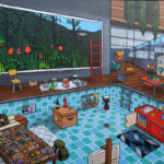 ALIONE, Un atelier de rêve, Huile, Bombe, aérosol et acrylique sur toile, 146 x 114 cm