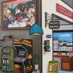 ALIONE, Un brin nostalgique, Huile, bombe, aérosol et acrylique sur toile, 140 X 140 cm