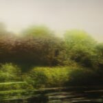 Jean-Marc AMIGUES, Paysage Lacustre, Huile Sur Toile, 120 X 180 Cm