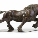 Thierry BENENATI, Chevaleresque, Bronze, 43 X 94 X 27 Cm