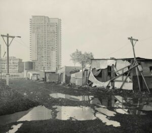 Zabaleta Joseba Sanchez, Nonoalco, reflejos del mundo, Huile sur bois, 140 X 159 cm