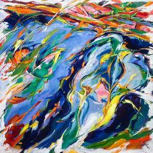 Bernard CADENE, Eau de Vie ..., Acrylique et huile sur toile, 100 x 100 cm