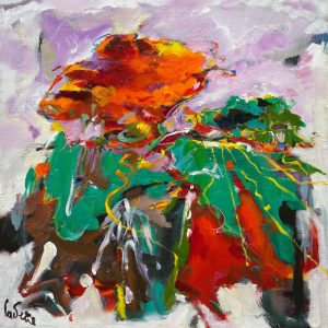 Bernard CADENE, Le Centenaire, Acrylique et huile sur toile, 80 x 80 Cm