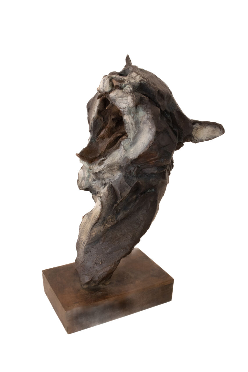 Jean-François GAMBINO, Chat Baillant, Bronze ( 8 Ex. + 4 E.A.), 28 x 20 x 13,5 cm