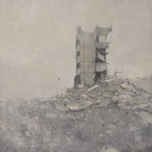 Joseba Sanchez ZABALETA, Hoyo 18 Par 4, Huile sur bois, 40 x 40 cm