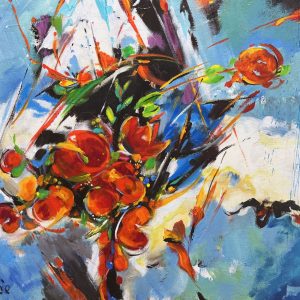 Bernard CADENE, Le Monde Devient Fou, Acrylique Et Huile Sur Toile, 100 X 80 cm