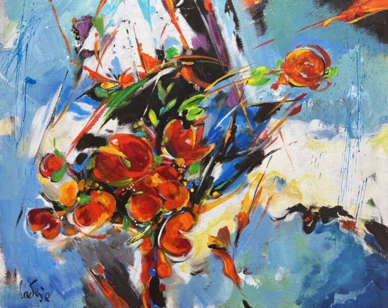 Bernard CADENE, Le Monde Devient Fou, Acrylique Et Huile Sur Toile, 100 X 80 cm