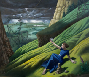 David FESTOC, Dodécaèdre, Huile sur Toile, 95 X 116cm