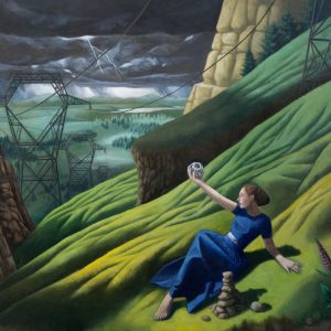David FESTOC, Dodécaèdre, Huile sur Toile, 95 X 116cm