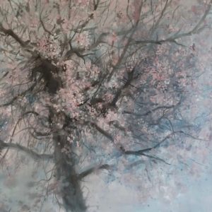 Zhang Qiongfei, Arbre de fleurs 花树, Acrylique sur toile, 140 x 208 c