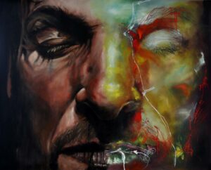 DANZÉ&LAYRAL - Crossed Painting - 60 x 200 cm