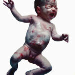 MORALES – Eva – Floating Babies – Huile Sur Toile –  Diptyque 195 X 130 Cm Chacune 195 X 260 cm Total