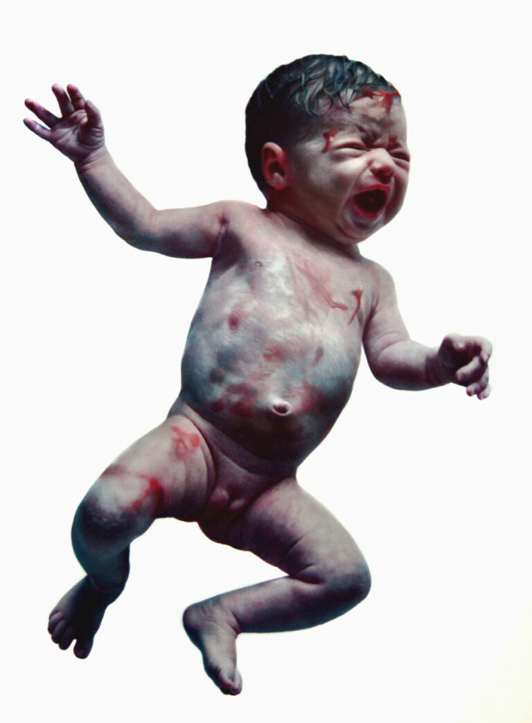 MORALES – Eva – Floating Babies – Huile Sur Toile –  Diptyque 195 X 130 Cm Chacune 195 X 260 cm Total