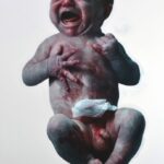 MORALES – Adam – Floating Babies – Huile Sur Toile –  Diptyque 195 X 130 Cm Chacune 195 X 260 cm Total