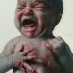 MORALES – Floating Babies – Huile Sur Toile –  Diptyque 195 X 130 Cm Chacune 195 X 260 cm Total