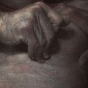 MORALES - Hand 02 - Huile sur toile - 20 X 20 Cm