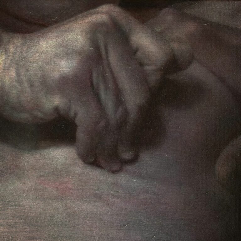 MORALES – Hand 02 – Huile sur toile – 20 X 20 Cm