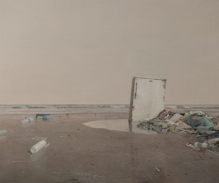 ZABALETA Nevera En La Playa Peinture 57,9 X 69cm (5)