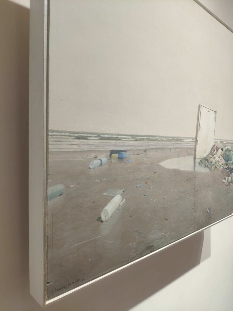 ZABALETA Nevera En La Playa Peinture 57,9 X 69cm (3)