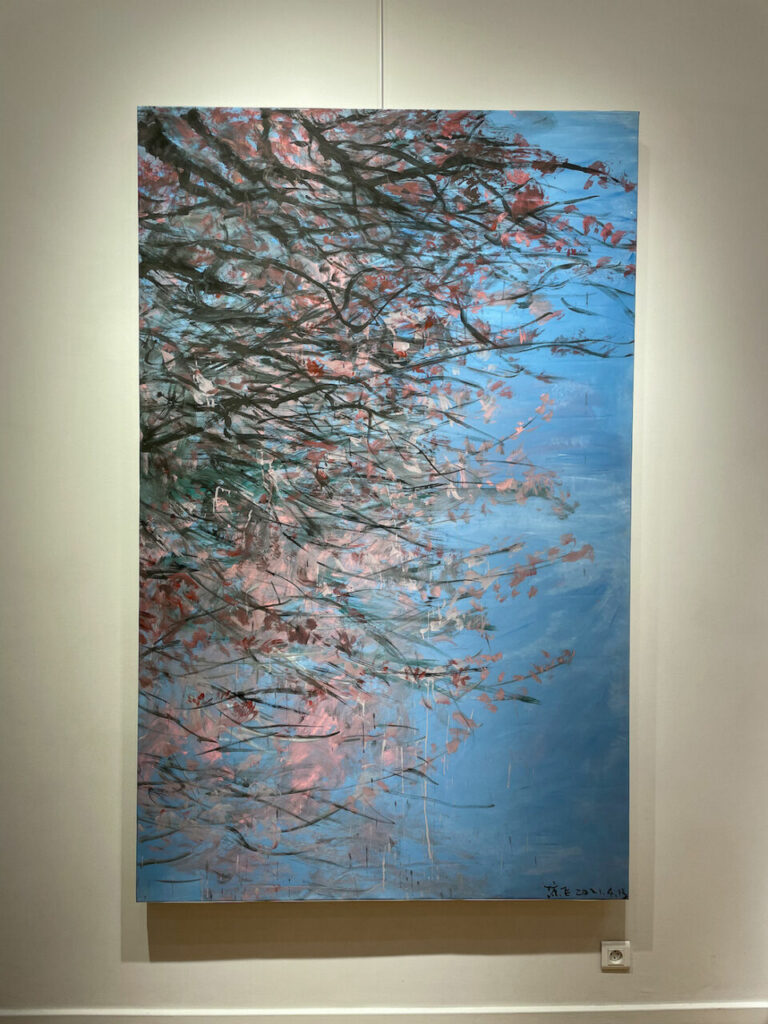 ZHANG Qiongfei Fleurs De Printemps Acrylique Sur Toile 215 X 135 Cm1