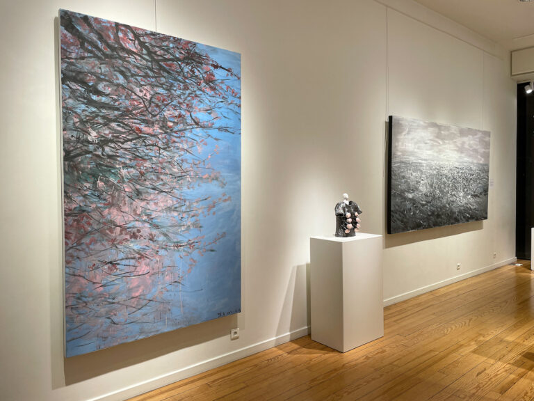 ZHANG Qiongfei Fleurs De Printemps Acrylique Sur Toile 215 X 135 Cm2