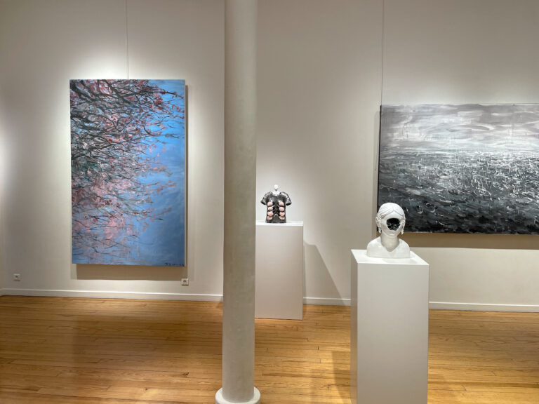 ZHANG Qiongfei Fleurs De Printemps Acrylique Sur Toile 215 X 135 Cm3