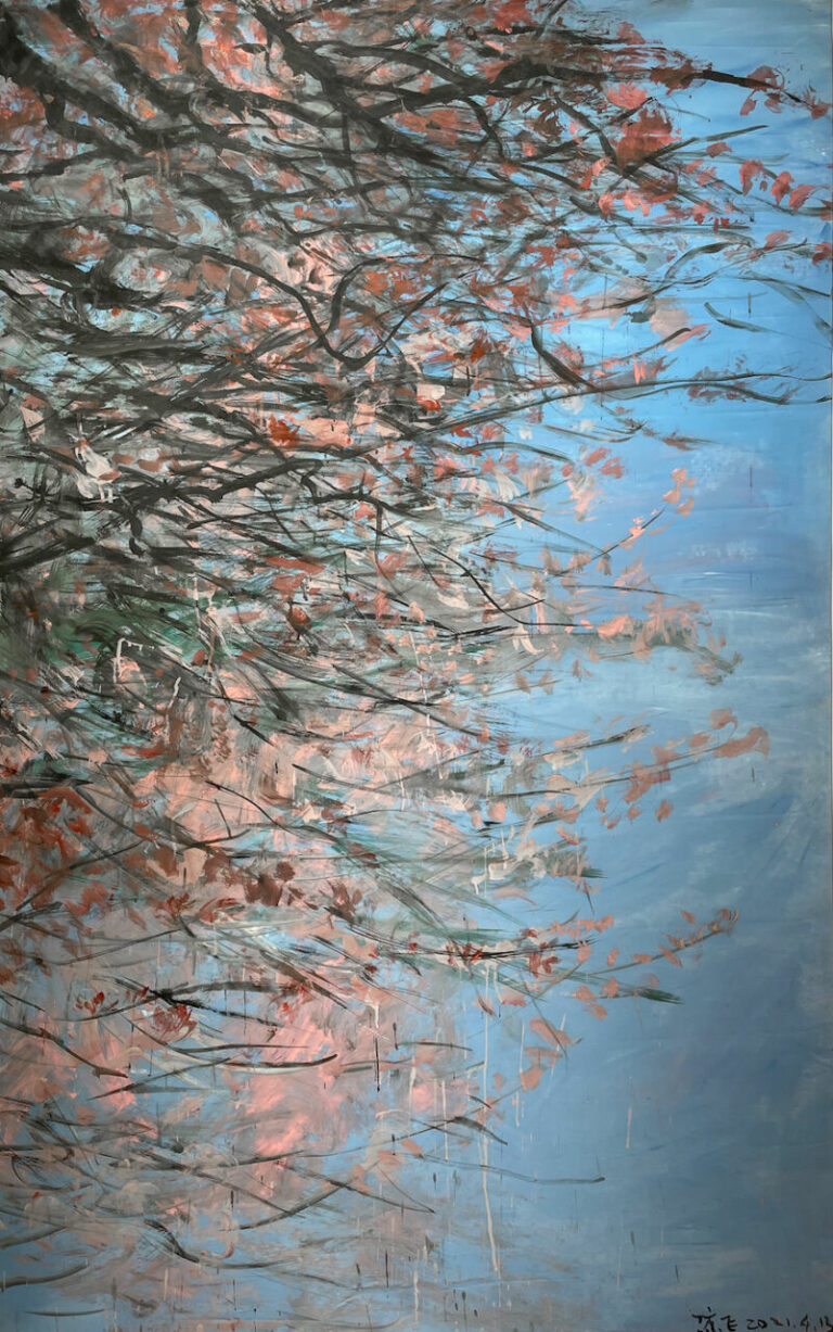 ZHANG Qiongfei Fleurs De Printemps Acrylique Sur Toile 215 X 135 Cm6