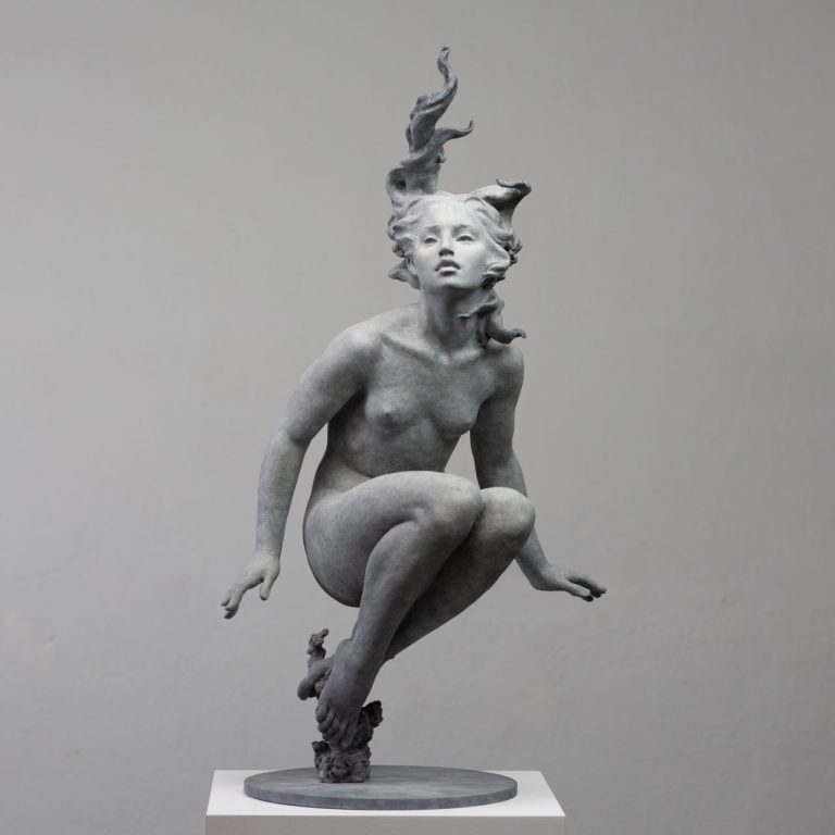 Coderch & Malavia Galène Bronze 76 X 46 X 32 Cm PATINE GRISE (1)