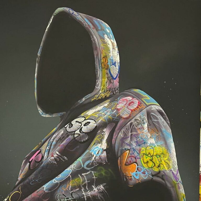 La Chasse ONEMIZER – Underground- Technique mixte sur toile (1080 × 1080 px)