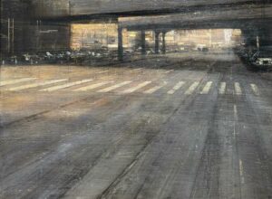 Alejandro QUINCOCES - Paso de cebra - Peinture à l'huile - 85x85 cm