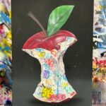 ONEMIZER – Pomme d’amour – Technique mixte sur toile