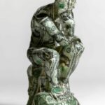 ALBEN Le Penseur, D’après Rodin Résine Et Billets De 1$ 37 X 16 X 16 Cm 1