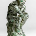 ALBEN Le Penseur, D’après Rodin Résine Et Billets De 1$ 37 X 16 X 16 Cm 4