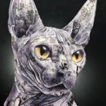 ONEMIZER – Pimp my cat – Technique mixte sur toile