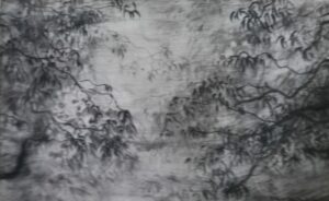 Qiongfei Zhang - Sans Titre - Encre sur toile - 90 X 140 cm
